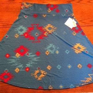 3XL LuLaRoe Azure Knee Length A Line Skirt.